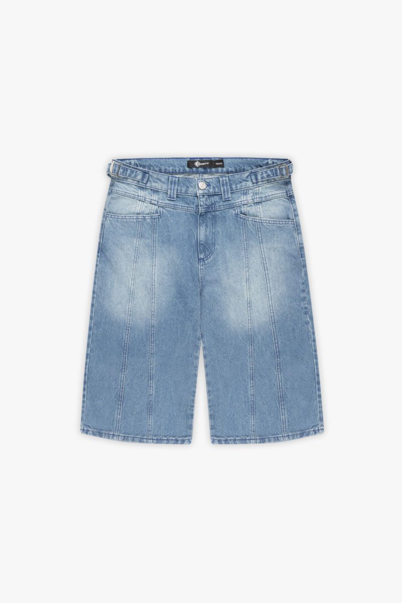 V-LOGO LIGHT BLUE JORTS