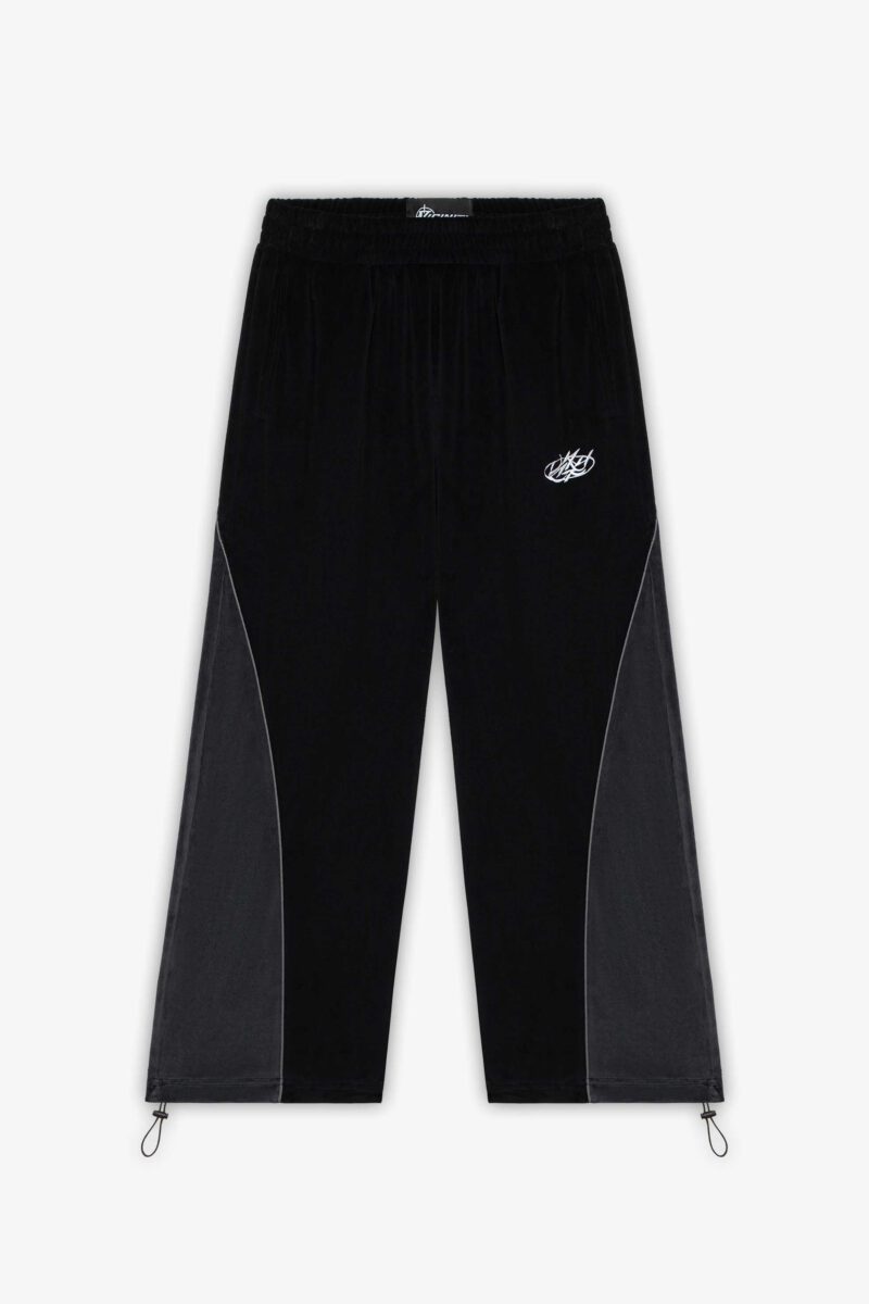 VELOURS TRACK PANTS BLACK