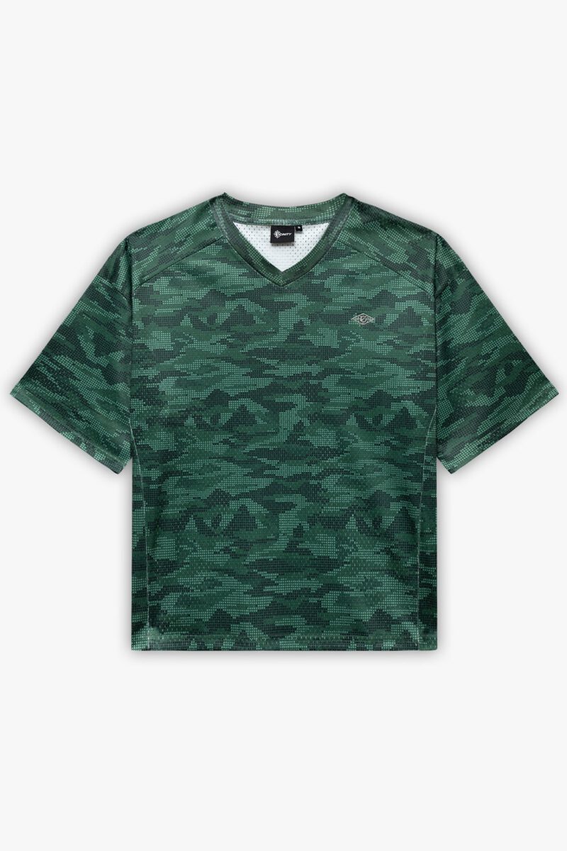 MESH JERSEY DOTTED CAMO GREEN