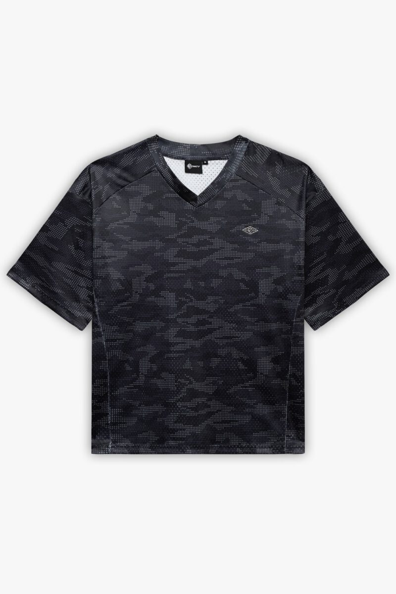 MESH JERSEY DOTTED CAMO BLACK