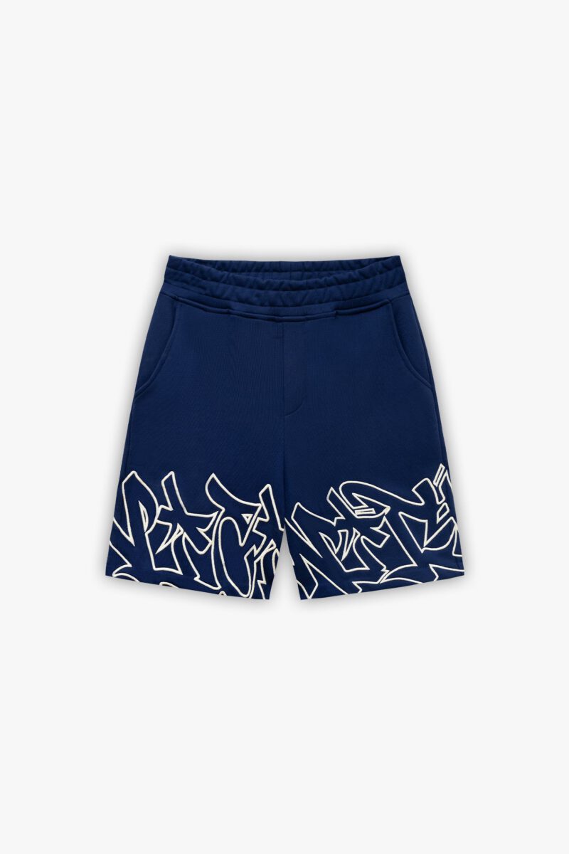 GRAFFITI SHORTS BLUE