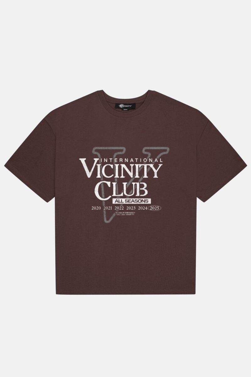 VICINITY CLUB TEE BROWN