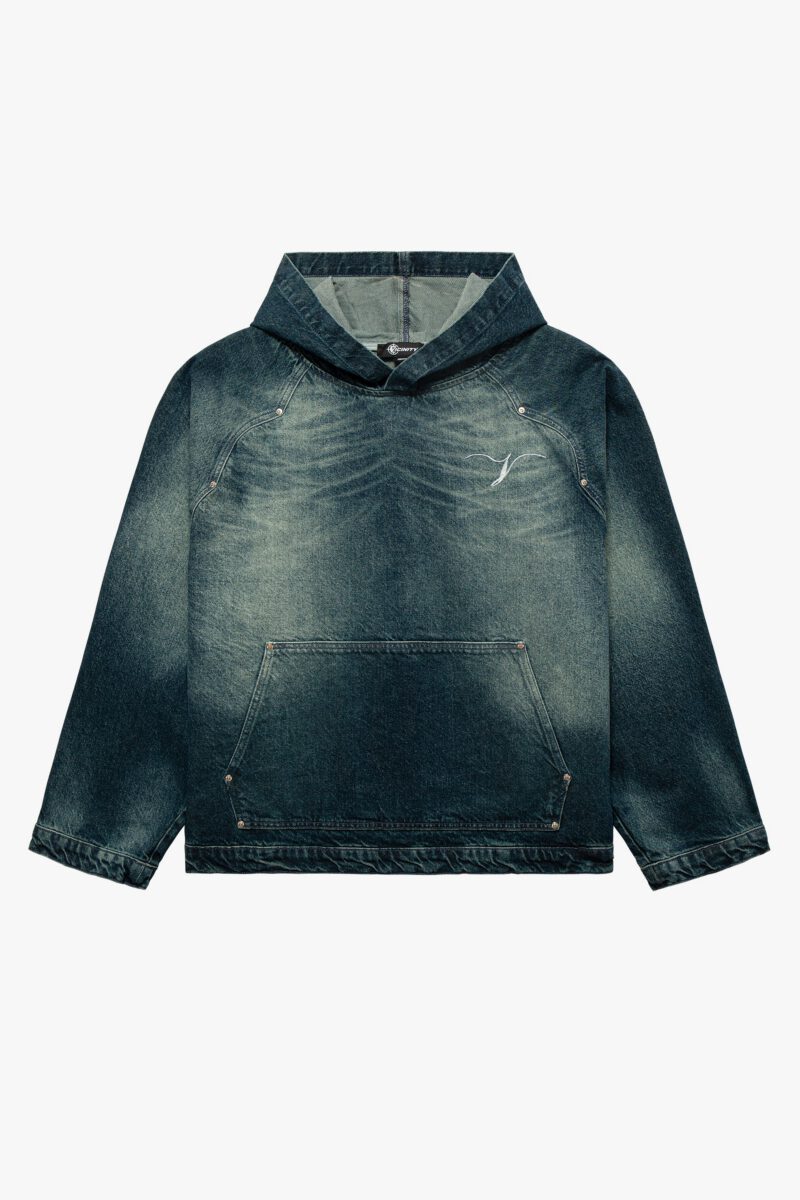 WILD SOUTH DENIM HOODIE LAKE