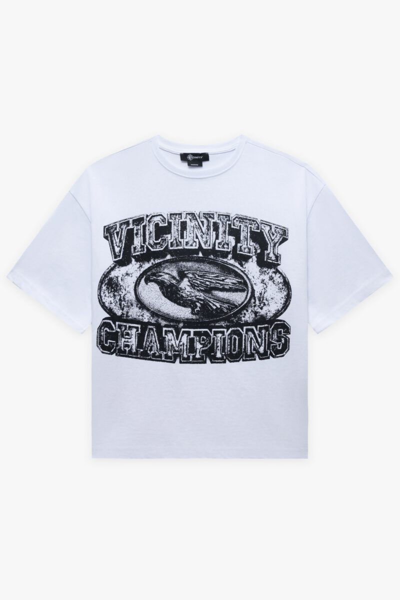 CHAMP EMBLEM TEE BLACK/WHITE