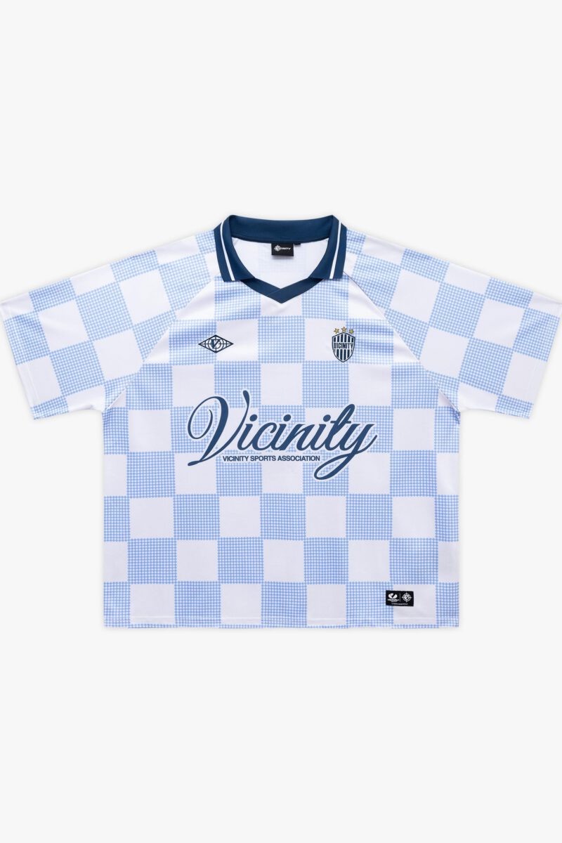 CARO CHECKER JERSEY BLUE/WHITE