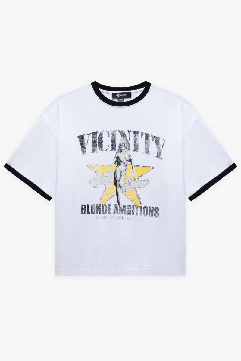 BLONDE AMBITIONS TEE WHITE