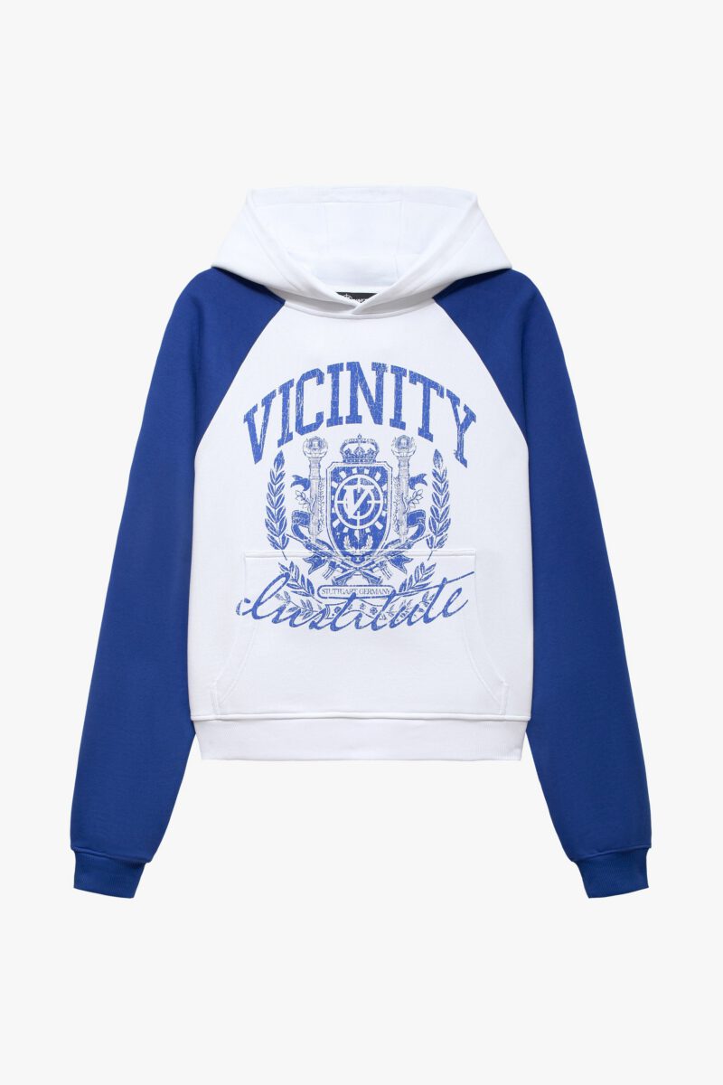 INSTITUTE HOODIE WHITE/BLUE