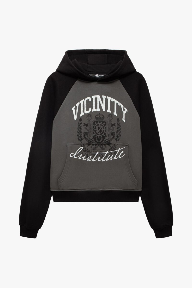 INSTITUTE HOODIE GREY/BLACK