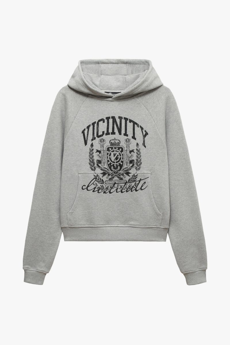 INSTITUTE HOODIE GREY MELANGE