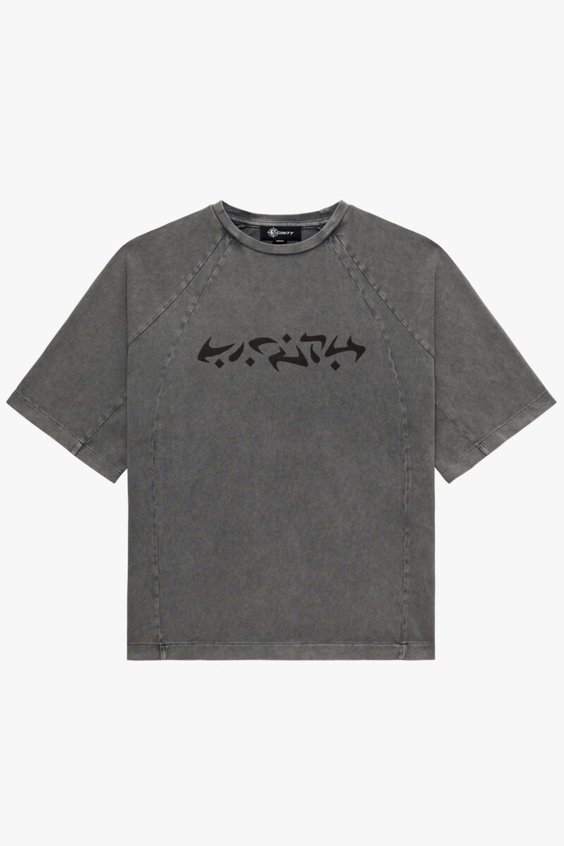 ACID WASHED TEE LIGHT GREY