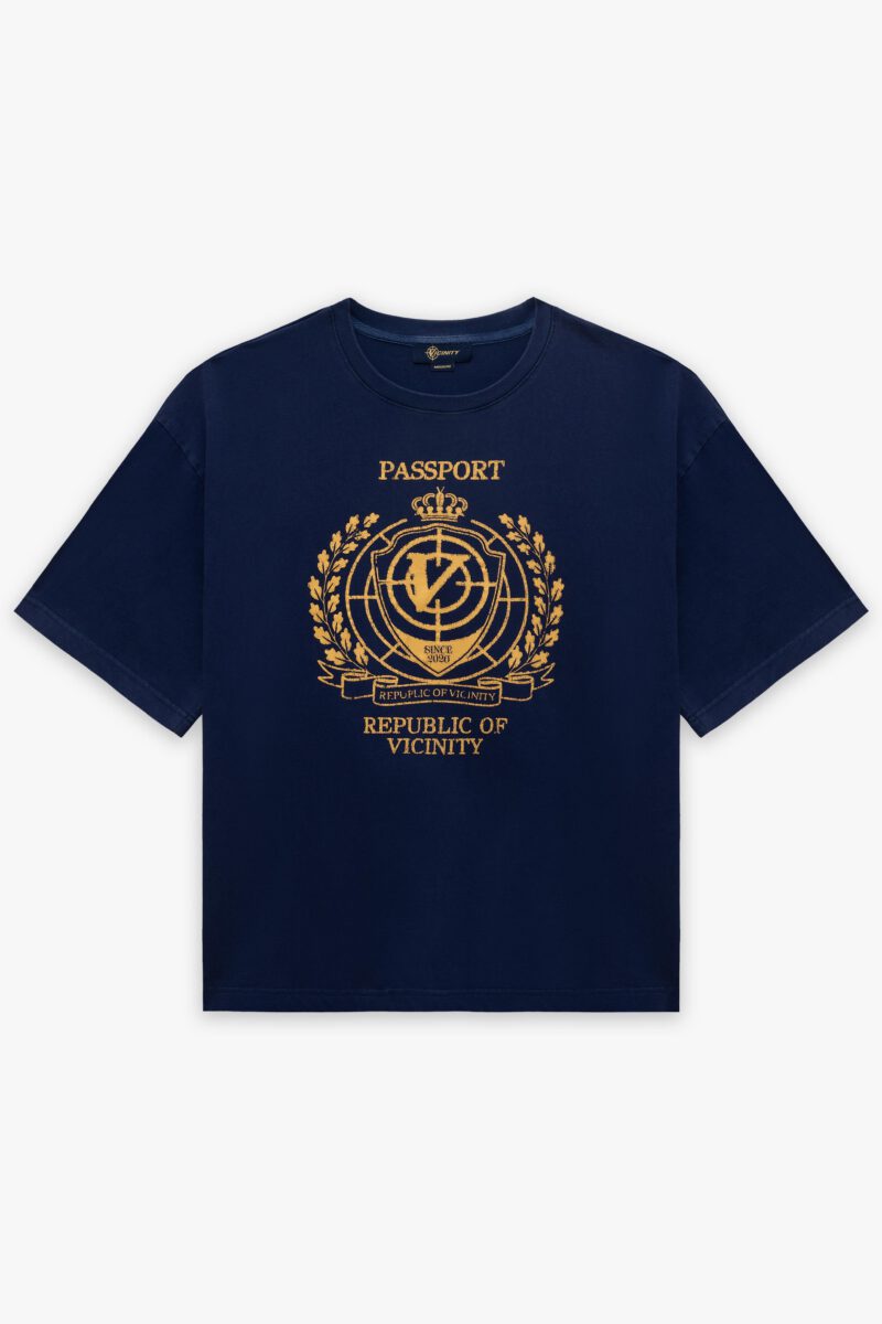 PASSPORT TEE WASHED BLUE