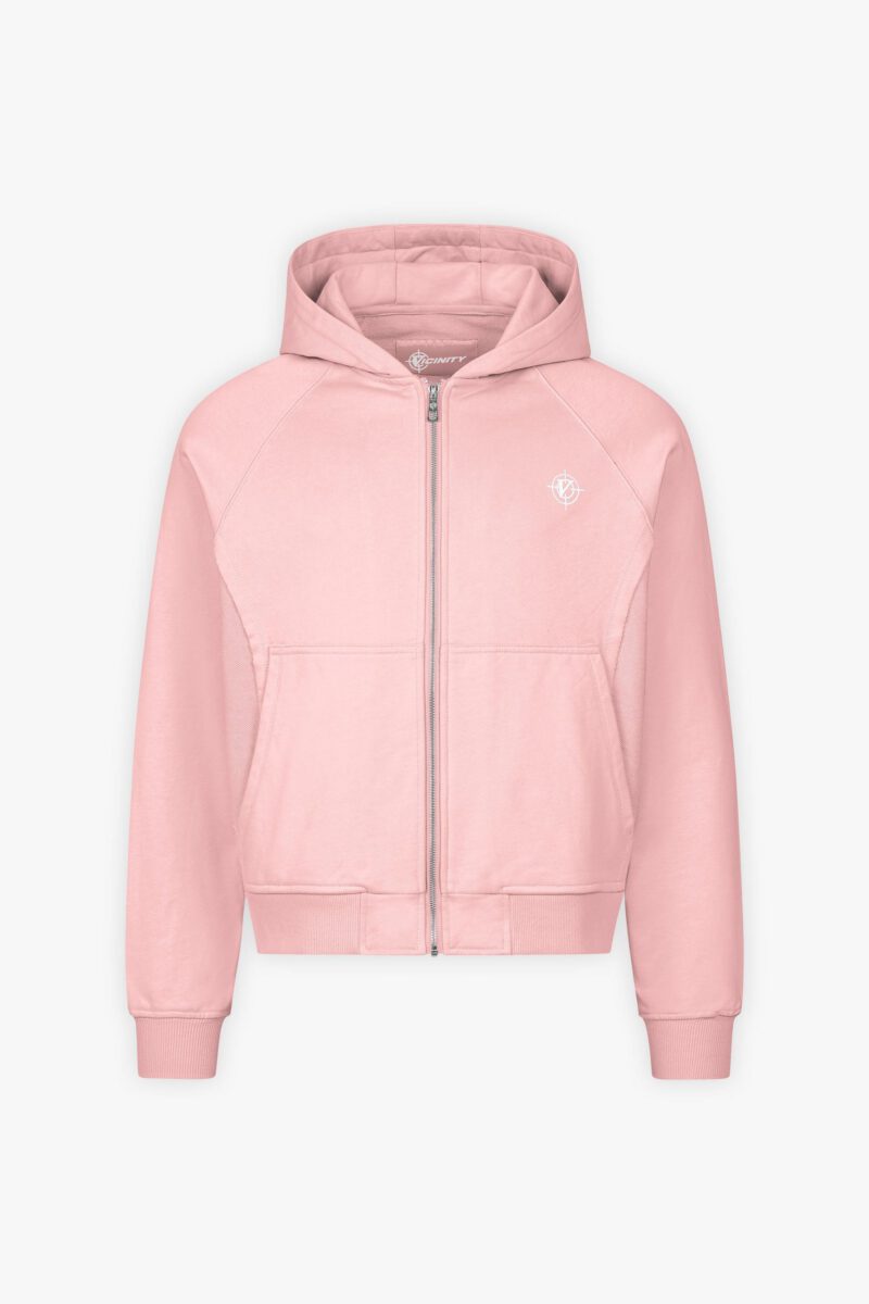 INSIDE OUT ZIP HOODIE PINK