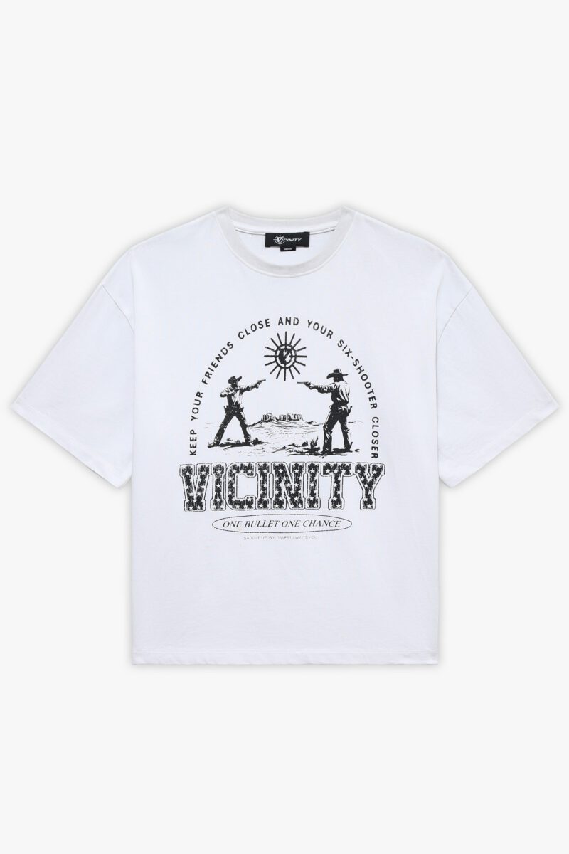 SIX SHOOTER DUEL TEE WHITE