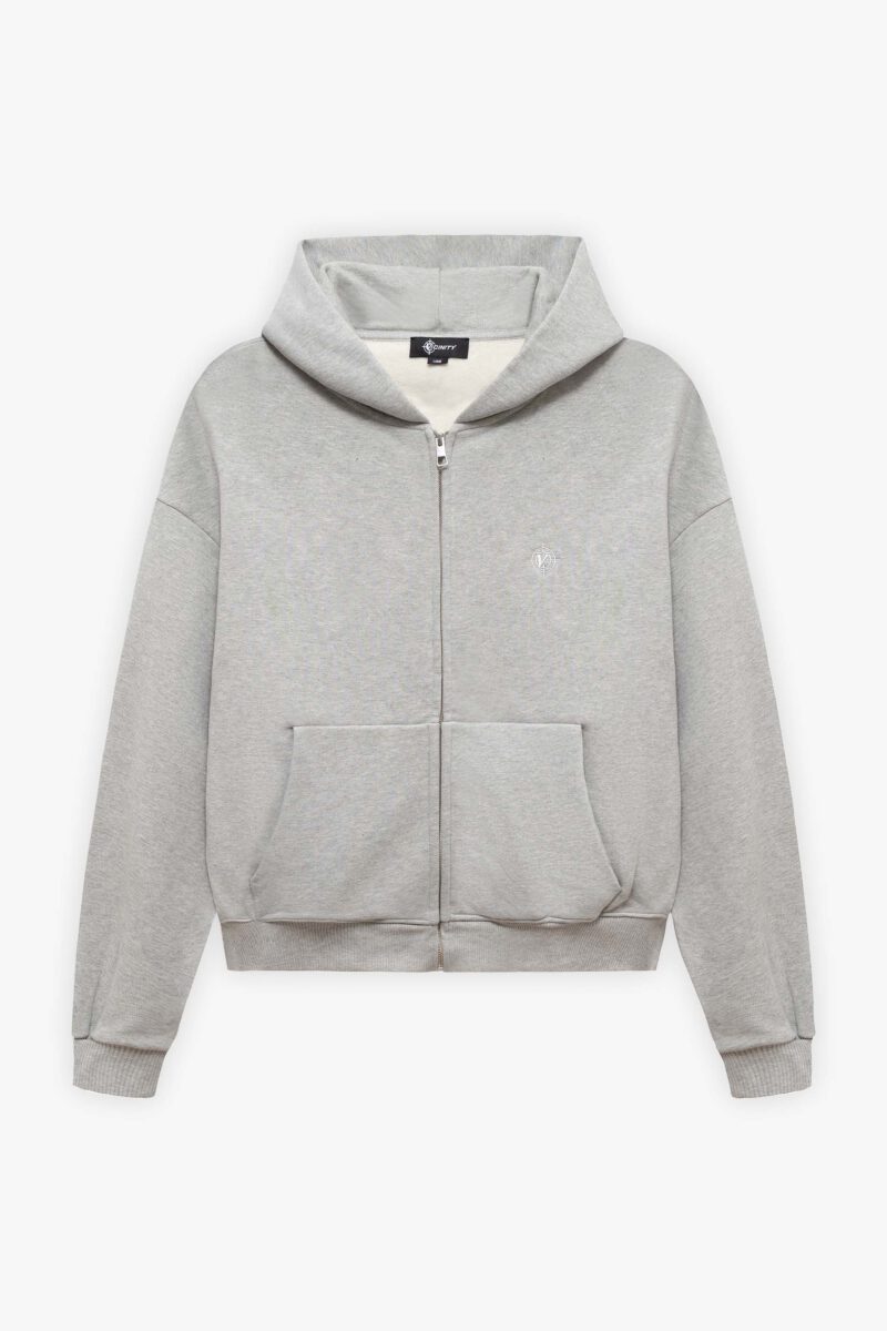 SOFTS ZIP-HOODIE GREY MELANGE