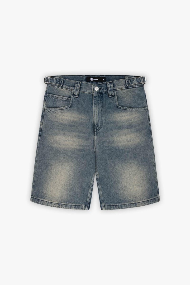 YELLOW TINTED DENIM JORTS