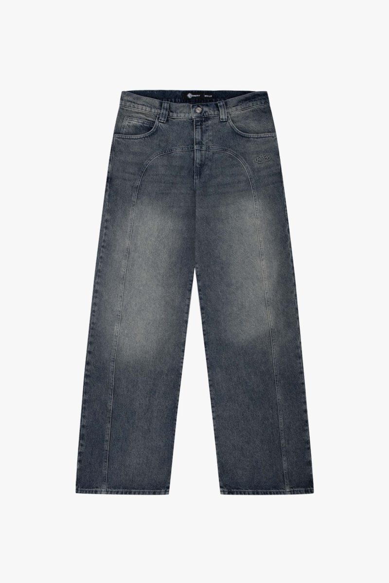 SCRIPT DENIM WASHED BLUE