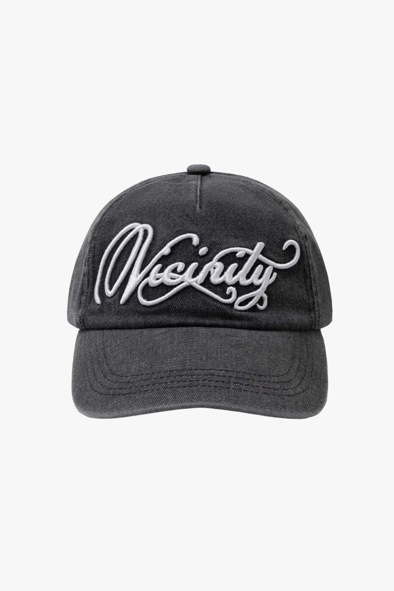 ORNAMENT DENIM CAP BLACK