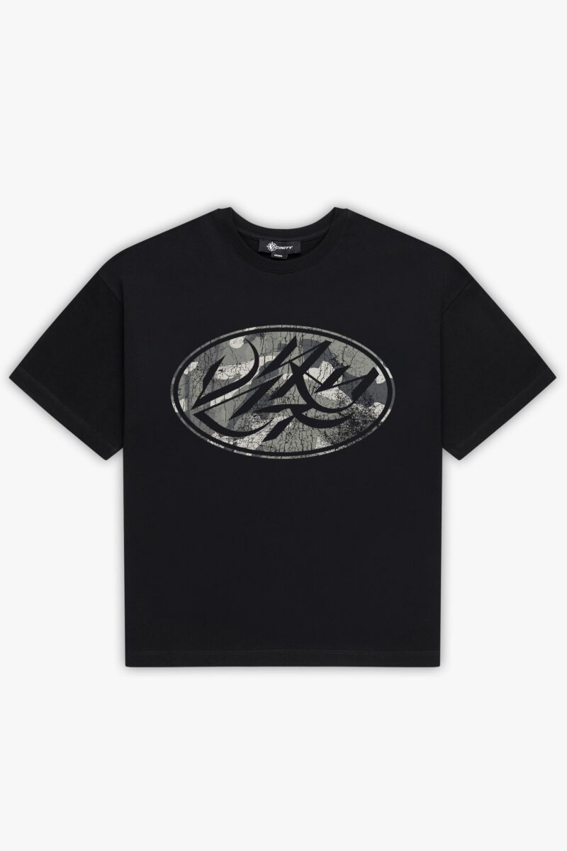 BROKEN SCRIPT TEE BLACK