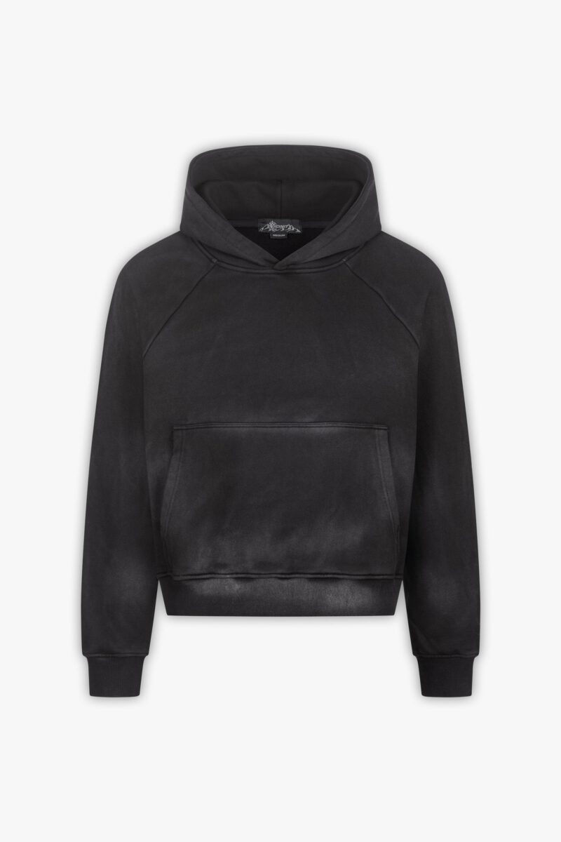 FADED WASH HOODIE BLACK