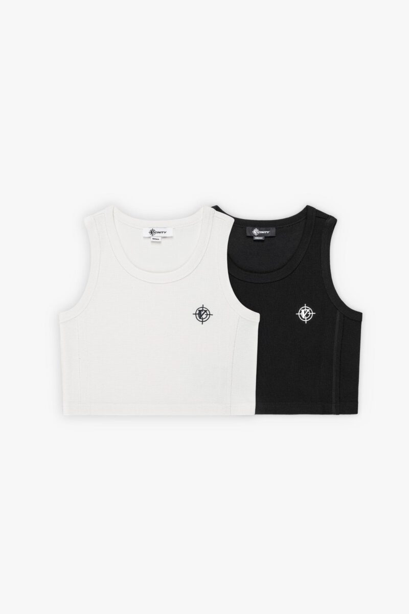 CROP TANKTOP DOUBLE PACK (BLACK & WHITE)
