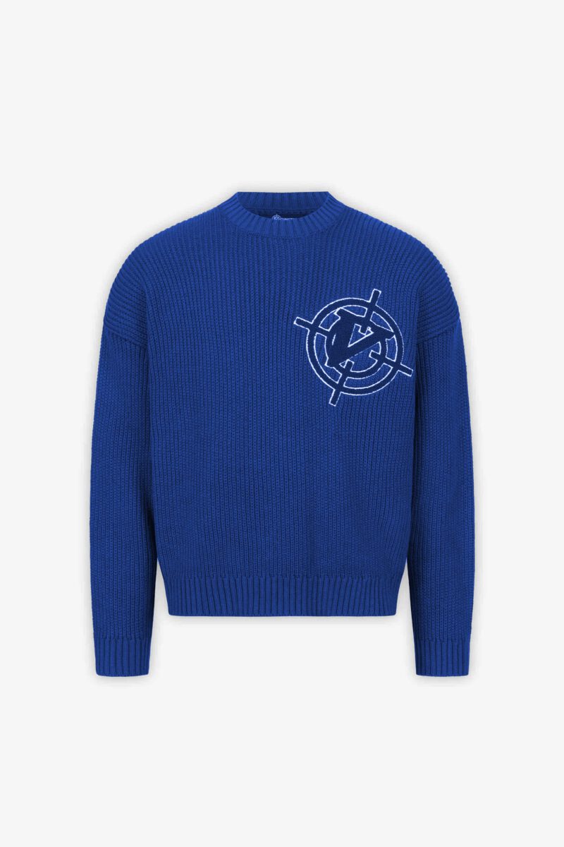 V-LOGO KNITWEAR ROYAL BLUE