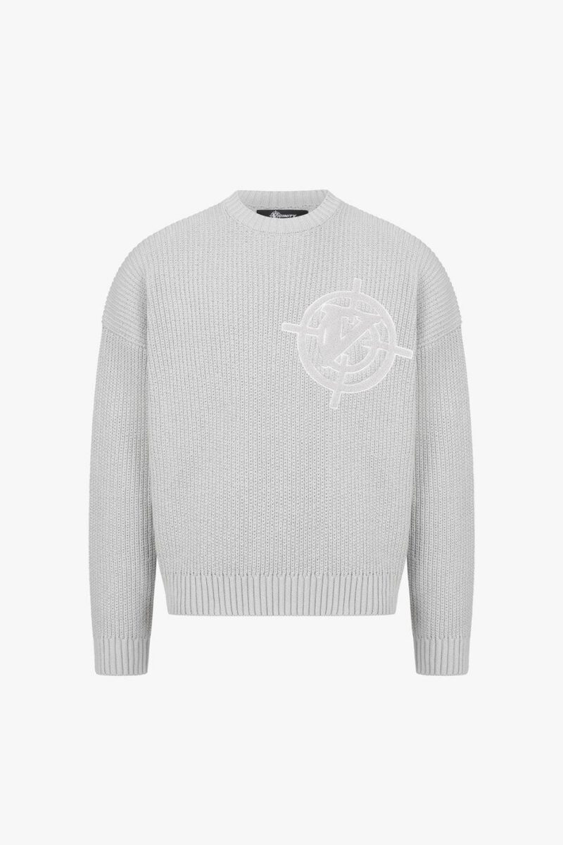 V-LOGO KNITWEAR LIGHT GREY