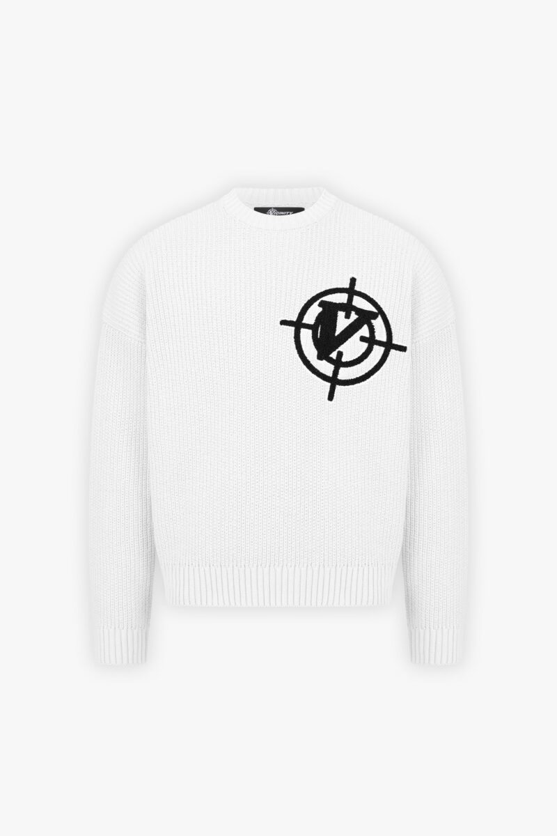 V-LOGO KNITWEAR WHITE